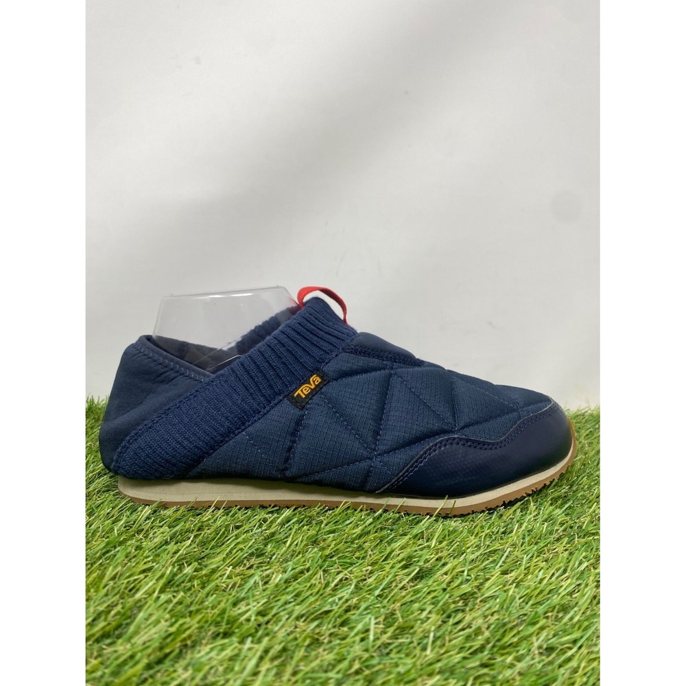 Teva ReEmber Camp Men's 10 Blue Slip-on Moccasin Slippers Ripstop Quilted Shoes